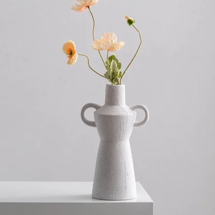 Nordic Ins Ceramic Decoration Vase, Shape 2, White