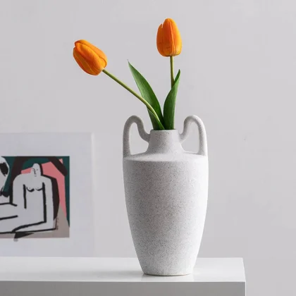 Nordic Ins Ceramic Decoration Vase, Shape 1, White